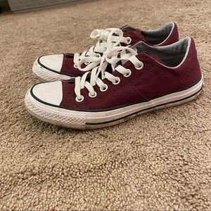 Maroon low top vans